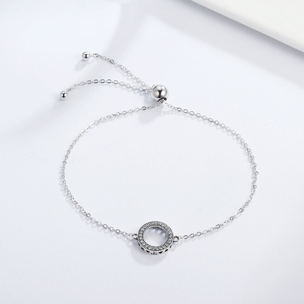 925 Sterling Silver Bracelet 26.5CM with 1.5*1.1CM Pendant for Unisex