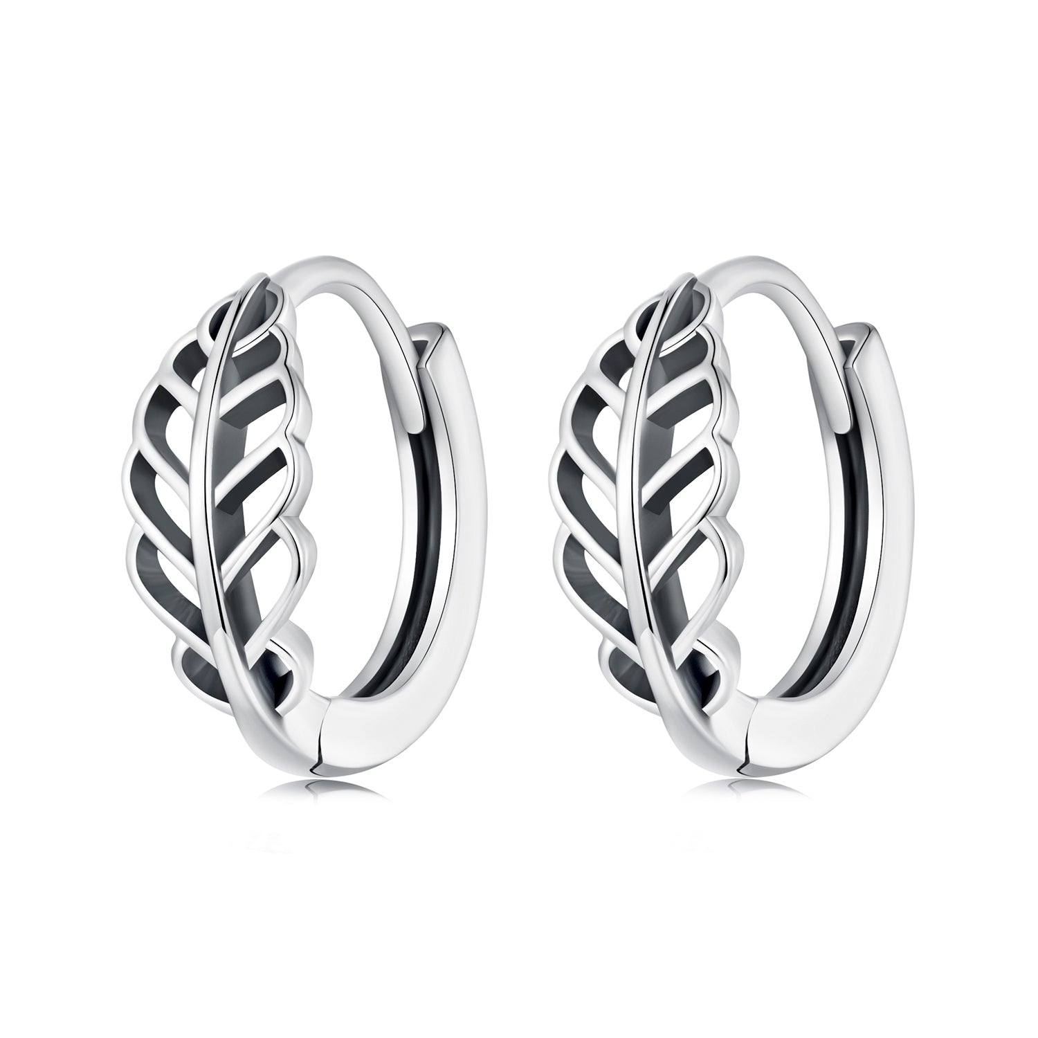 925 Sterling Silver Oxidized Earrings 12*5mm