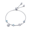 925 Sterling Silver Adjustable Bracelet for Women - 22cm