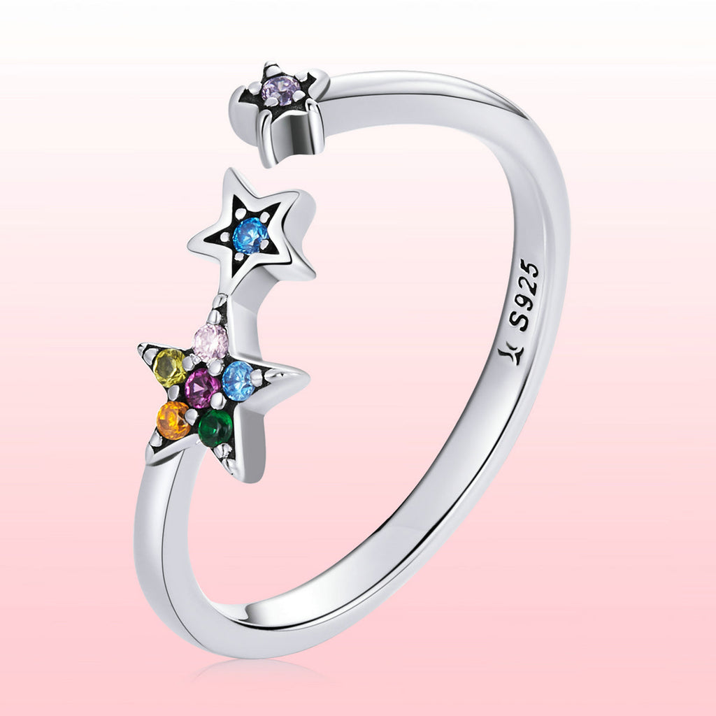 925 Sterling Silver Oxidized Pavé Setting CZ Ring
