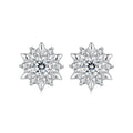 925 Sterling Silver White Gold Plated 0.7cm Pavé Set CZ Earrings for Women