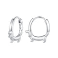 925 Sterling Silver Earrings 14*3mm with 11mm Inner Diameter for Women