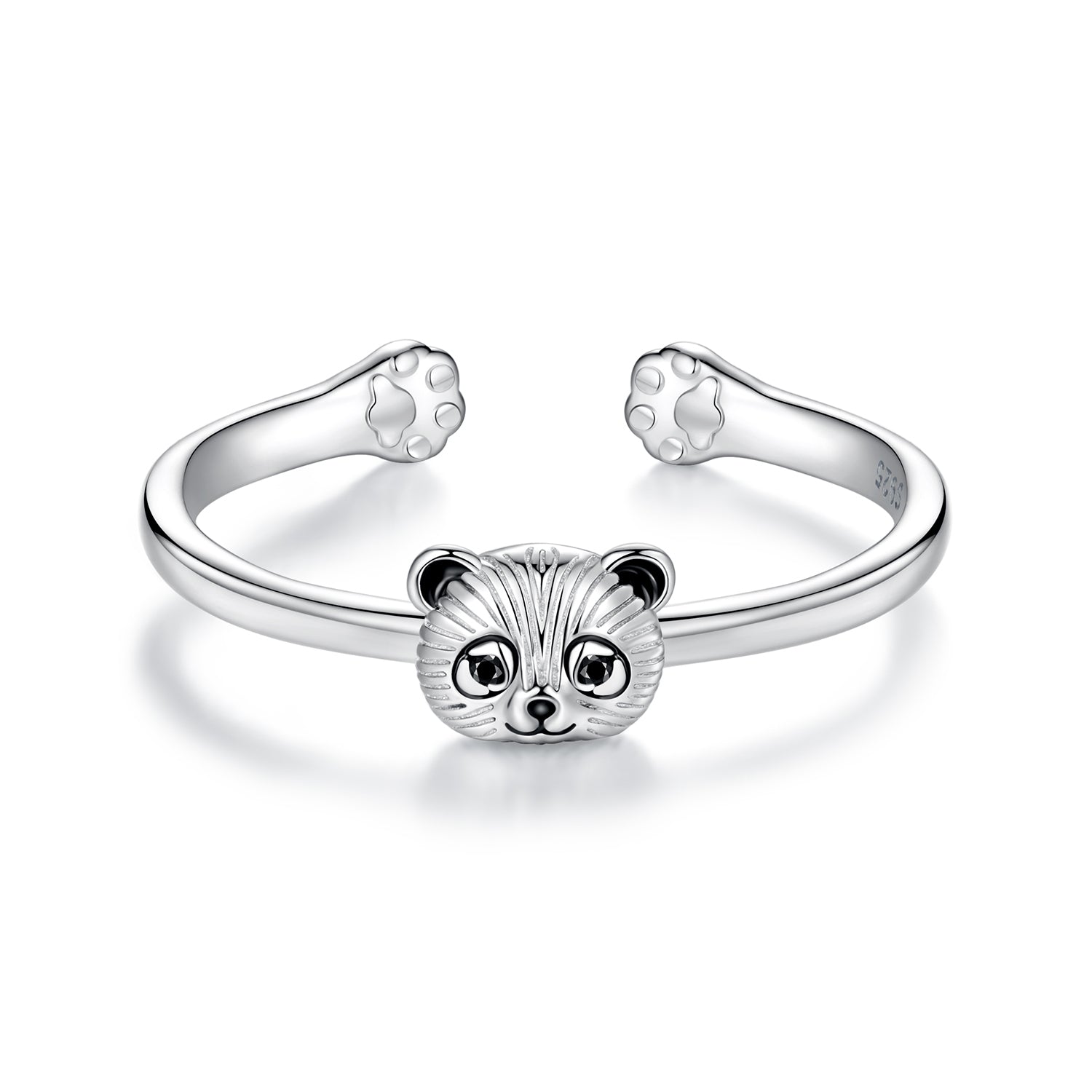 925 Sterling Silver White Gold Plated Enamel Ring for Women