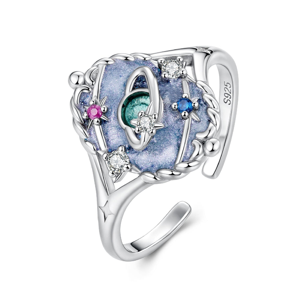 925 Sterling Silver Pendant 1.5*1.2 cm with Enamel and CZ for Women