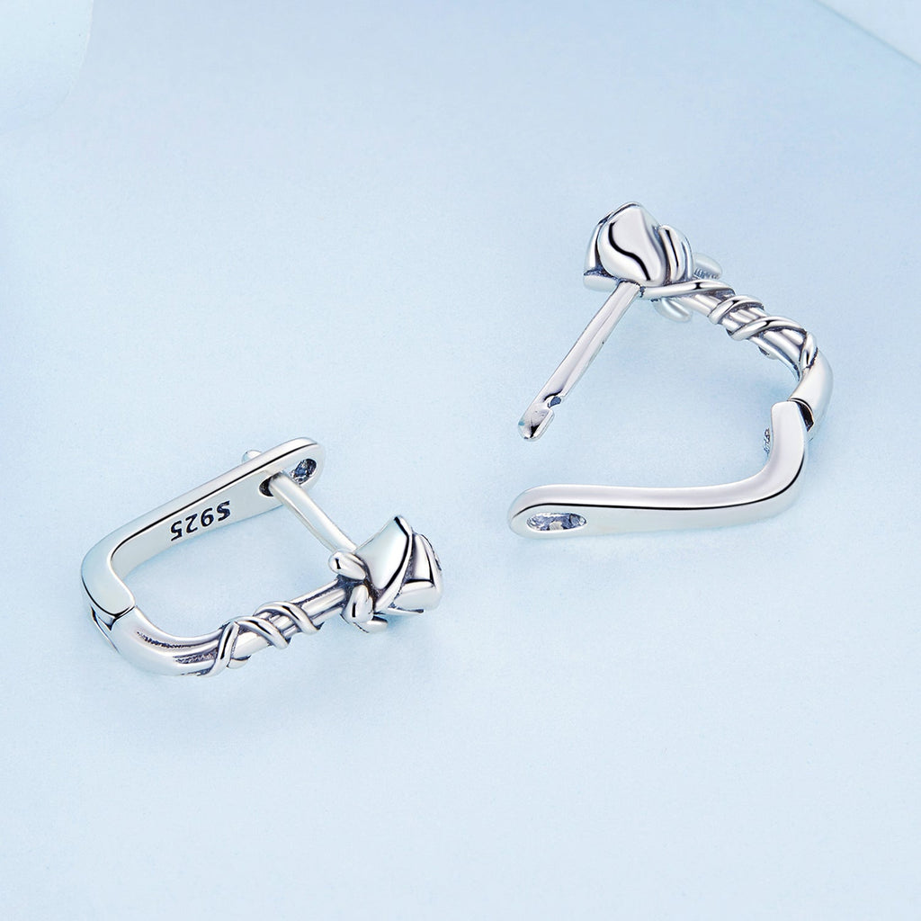 925 Sterling Silver Earrings with Oxidized Finish for Women