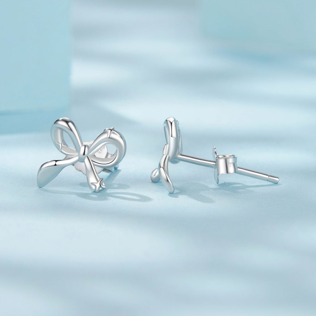 925 Sterling Silver Plated White Gold Earrings