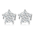 925 Sterling Silver Plated Platinum Pavé Setting CZ Earrings for Women