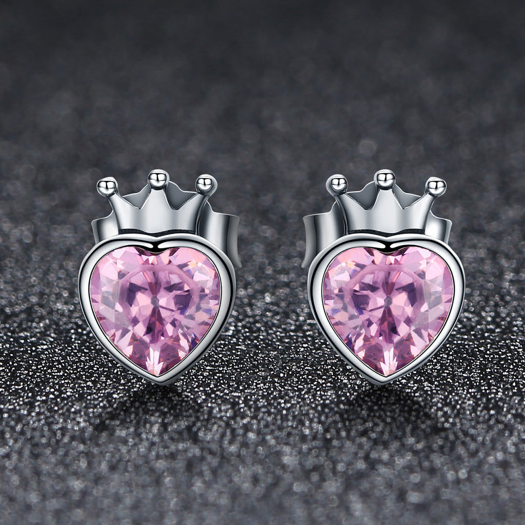 925 Sterling Silver Oxidized Pavé Setting CZ Earrings