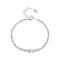 925 Sterling Silver 5MM Moissanite Bracelet for Women