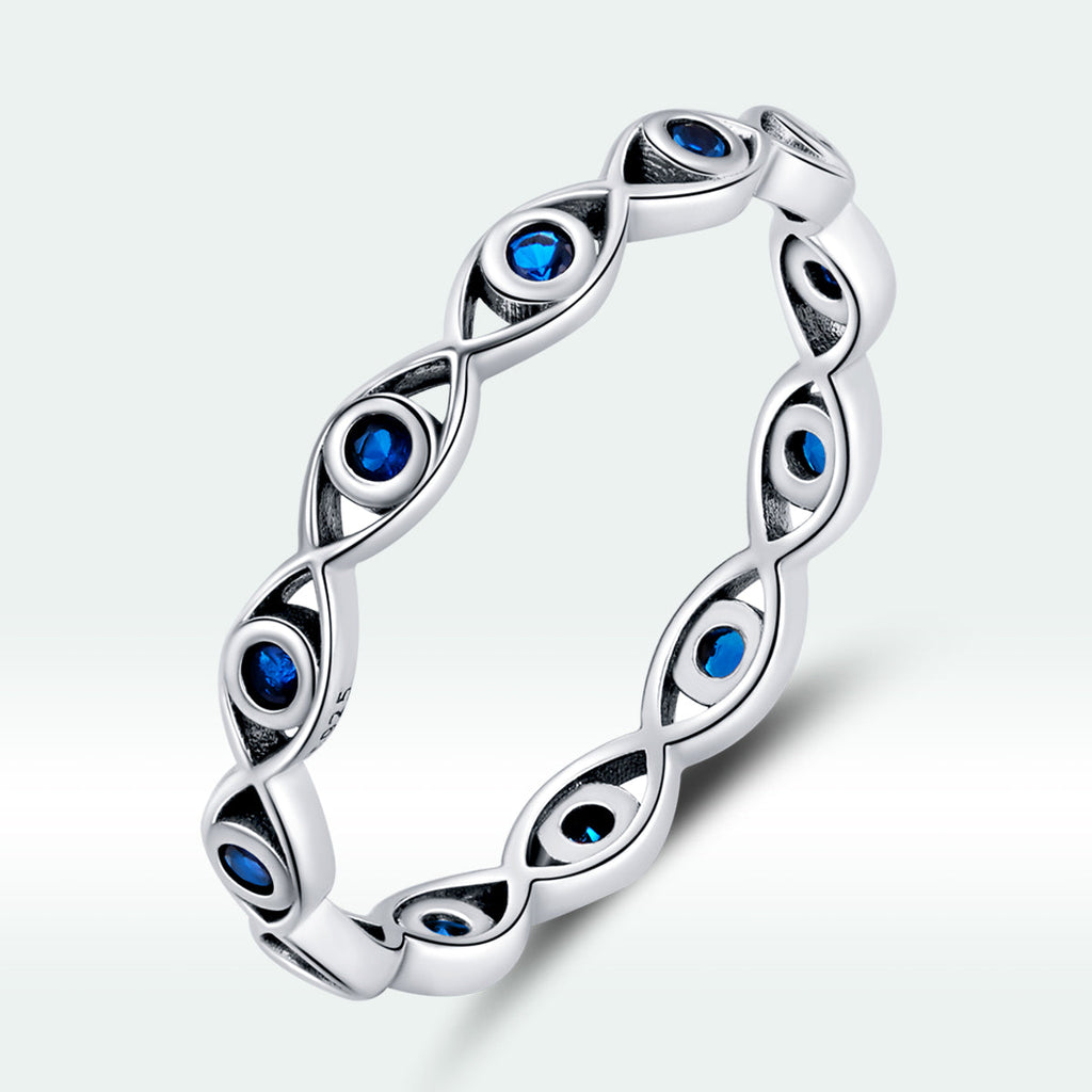 925 Sterling Silver Oxidized CZ Pavé Setting Ring Size 6.0 for Women