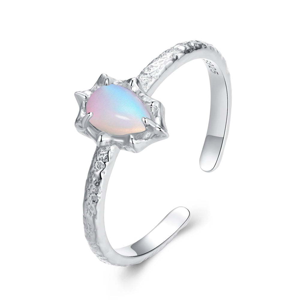 925 Sterling Silver & Synthetic Opal Pendant 0.9x0.7cm for Women
