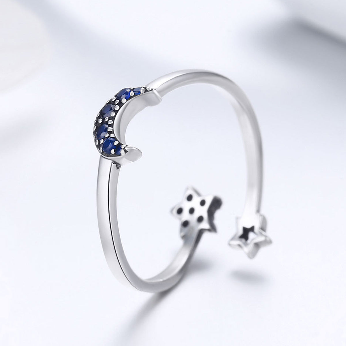 925 Sterling Silver Adjustable Ring, 0.2cm Width, Size 1.1*0.7cm, Women