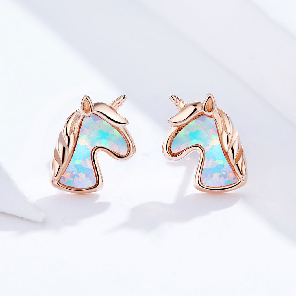 925 Sterling Silver Opal Earrings for Women