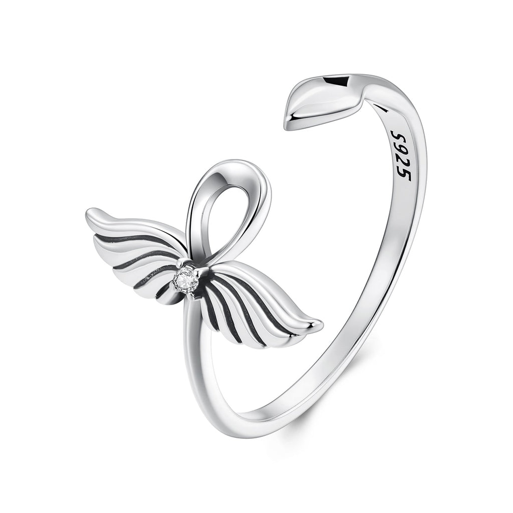 925 Sterling Silver Oxidized Silver Pavé Setting CZ Rings for Women