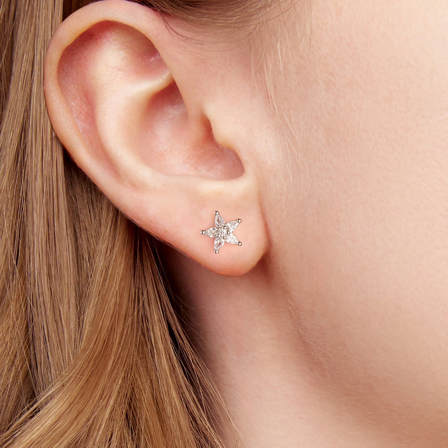925 Sterling Silver Earrings with Pavé CZ Setting