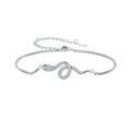 S925 Sterling Silver & Pavé CZ Platinum-Plated Bracelet