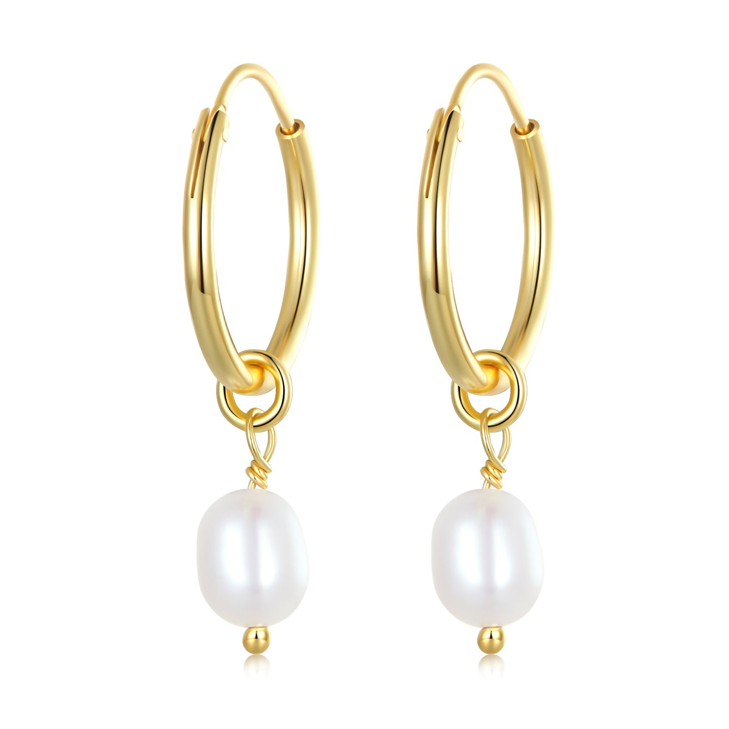 925 Sterling Silver Baroque Pearl Earrings for Women