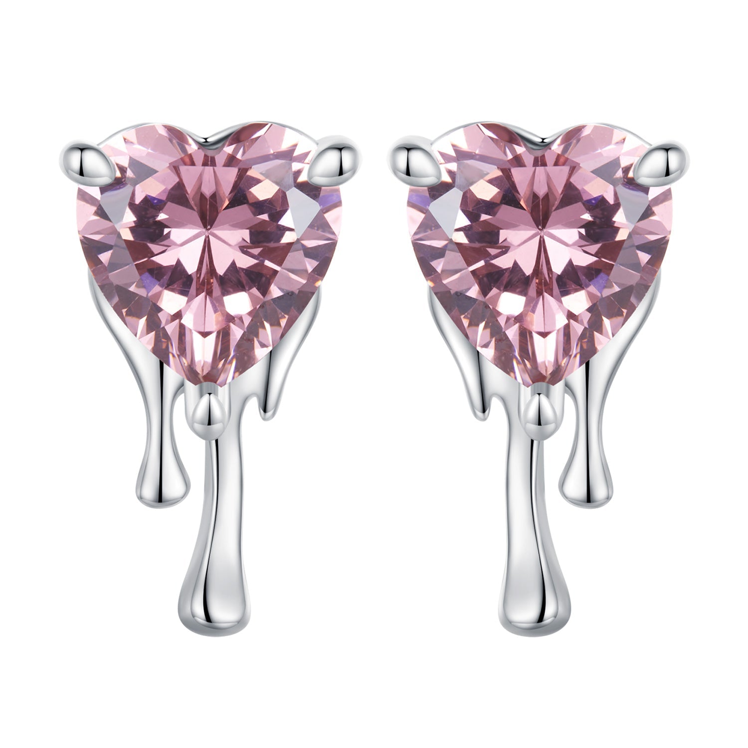 925 Sterling Silver CZ Earrings with Pavé Setting for Women