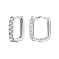 925 Sterling Silver Moissanite Earrings 1.4cm for Women