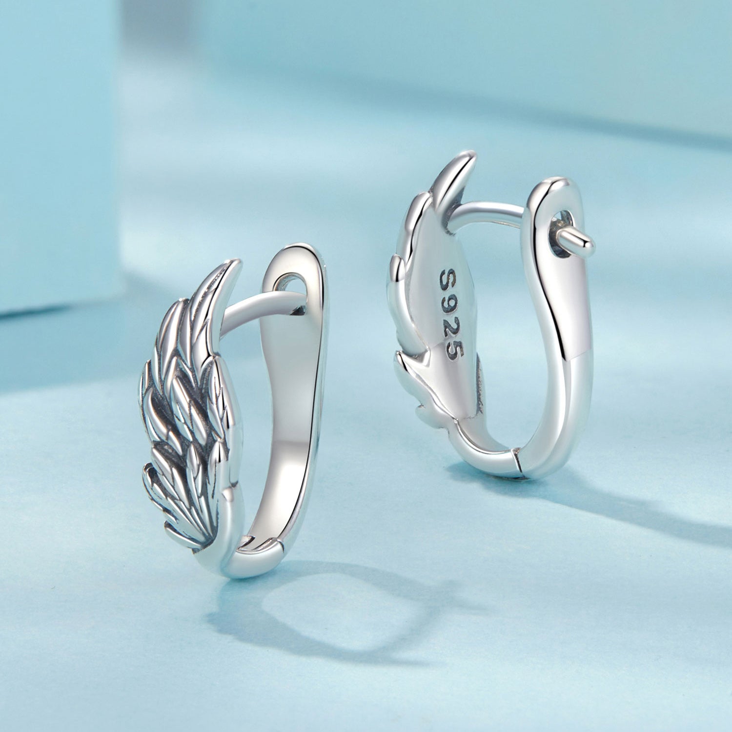 925 Sterling Silver Earrings with Oxidized Finish, 1.3x0.5cm for Women