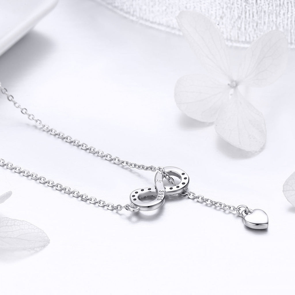 925 Sterling Silver Adjustable Necklace 38-45cm for Women
