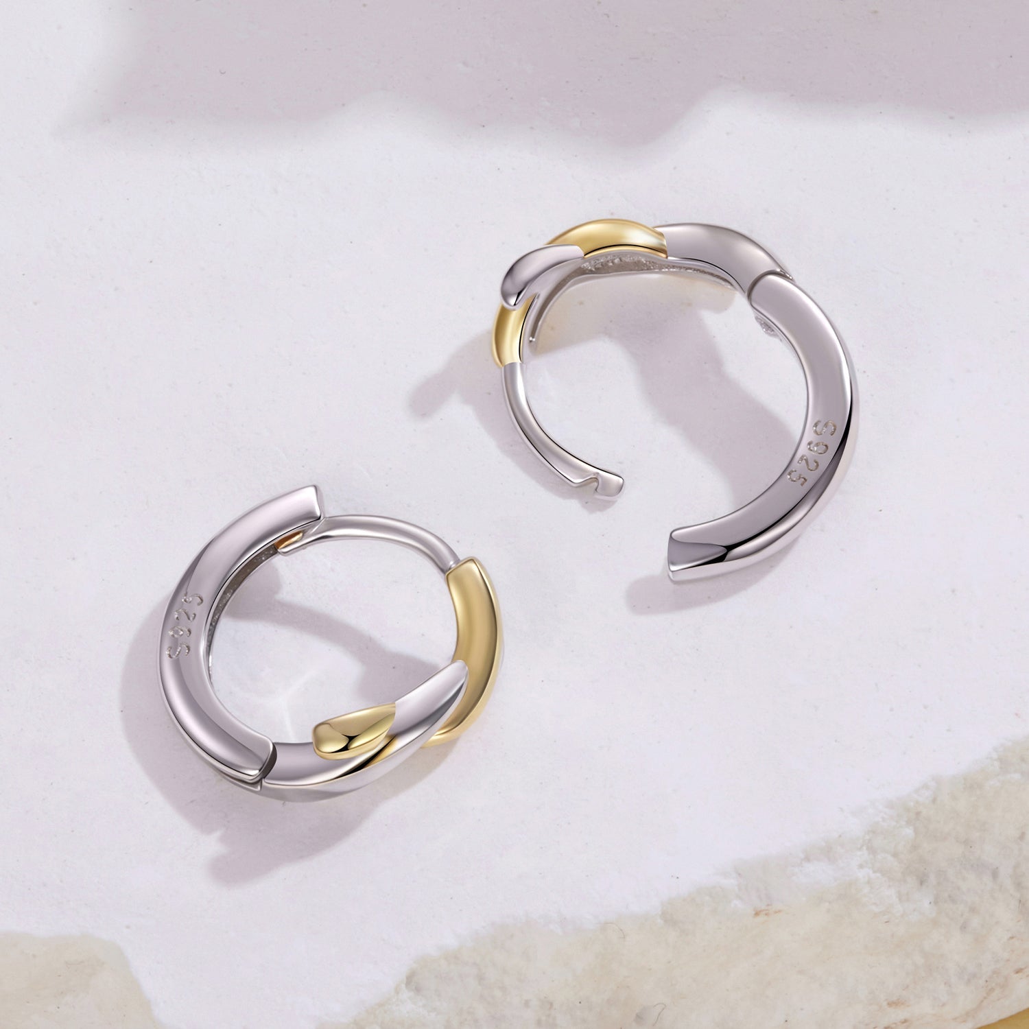 925 Sterling Silver White Gold Plated Earrings