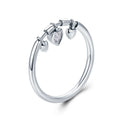 925 Sterling Silver Heart-Shaped Ring Size 5 for Women