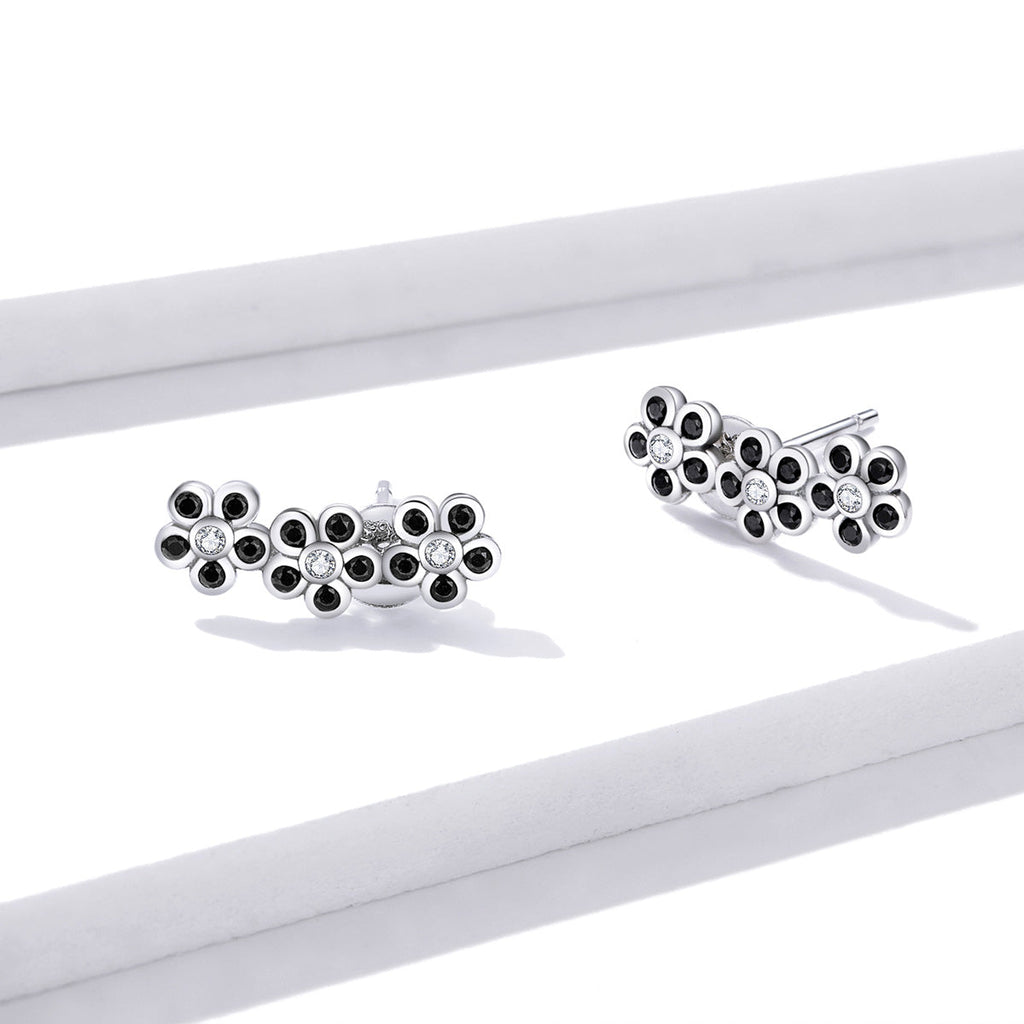 925 Sterling Silver Earrings with Pavé Setting CZ