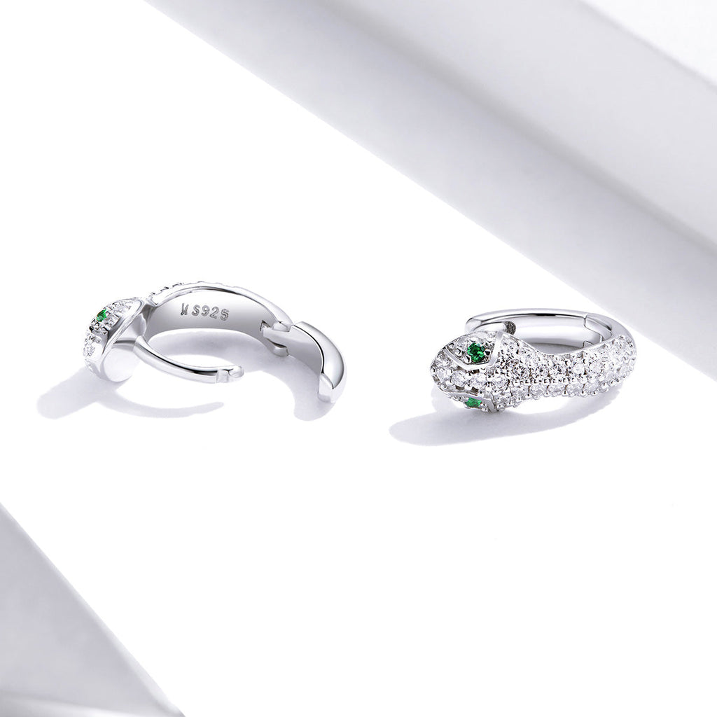925 Sterling Silver Earrings with Plated Platinum and CZ for Women