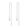 925 Sterling Silver Plated White Gold Water Droplet Earrings for Women