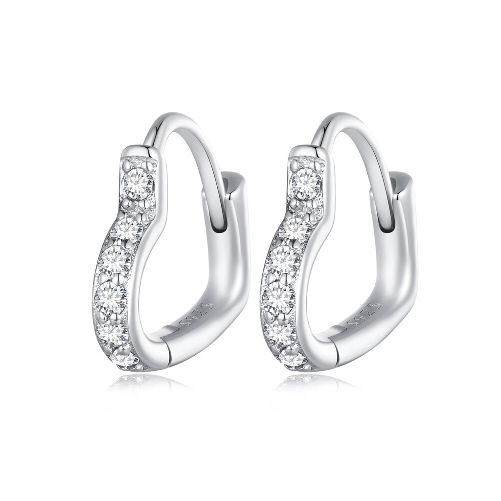925 Sterling Silver Earrings with Pavé Setting CZ for Women