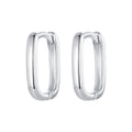 925 Sterling Silver Earrings 10*2mm with White Gold Plating for Women