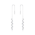 925 Sterling Silver Earrings with Pavé Setting CZ - 11.7cm for Women