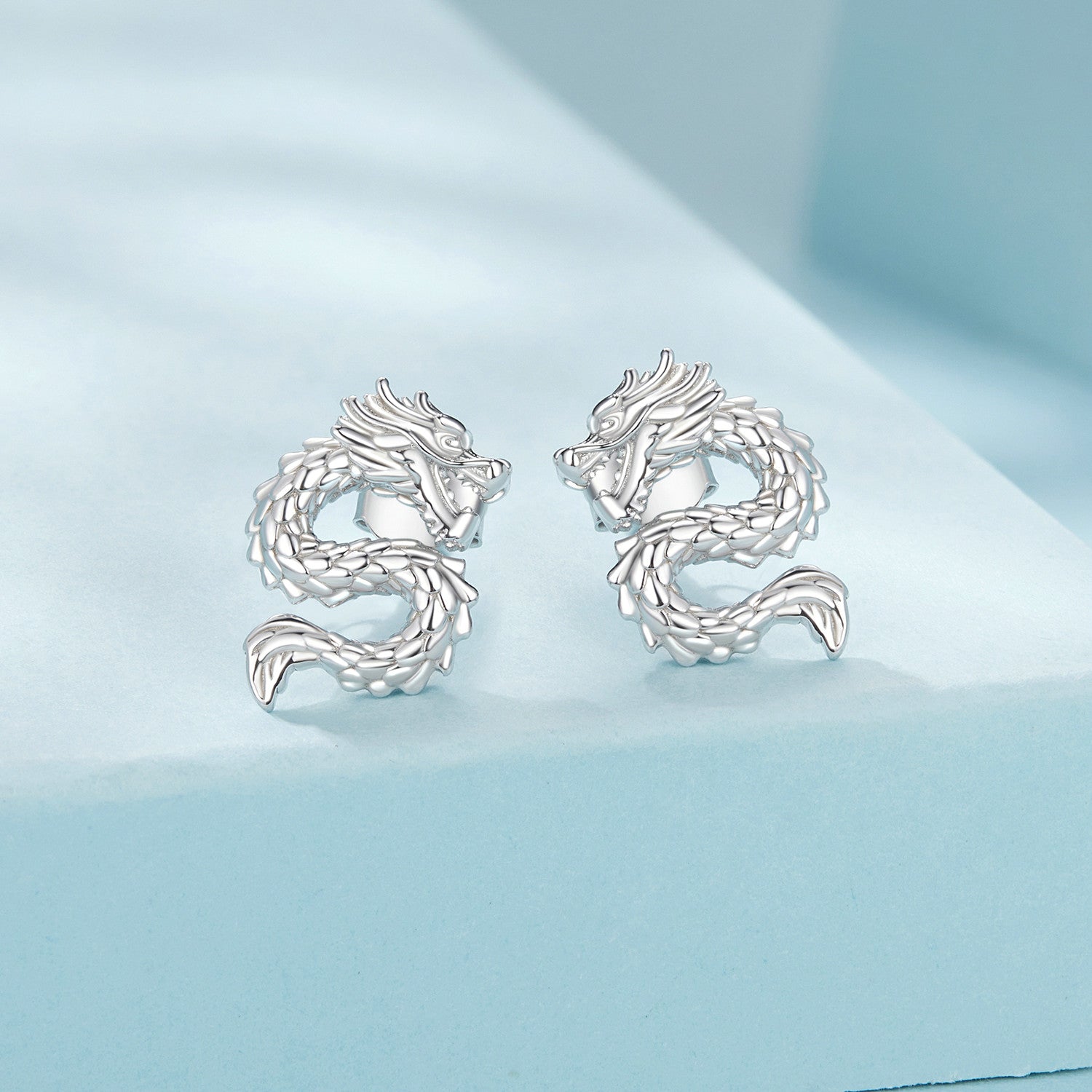 925 Sterling Silver Plated White Gold Earrings
