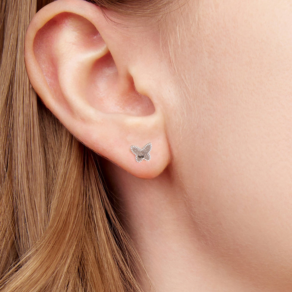 925 Sterling Silver Earrings with Plated White Gold for Women