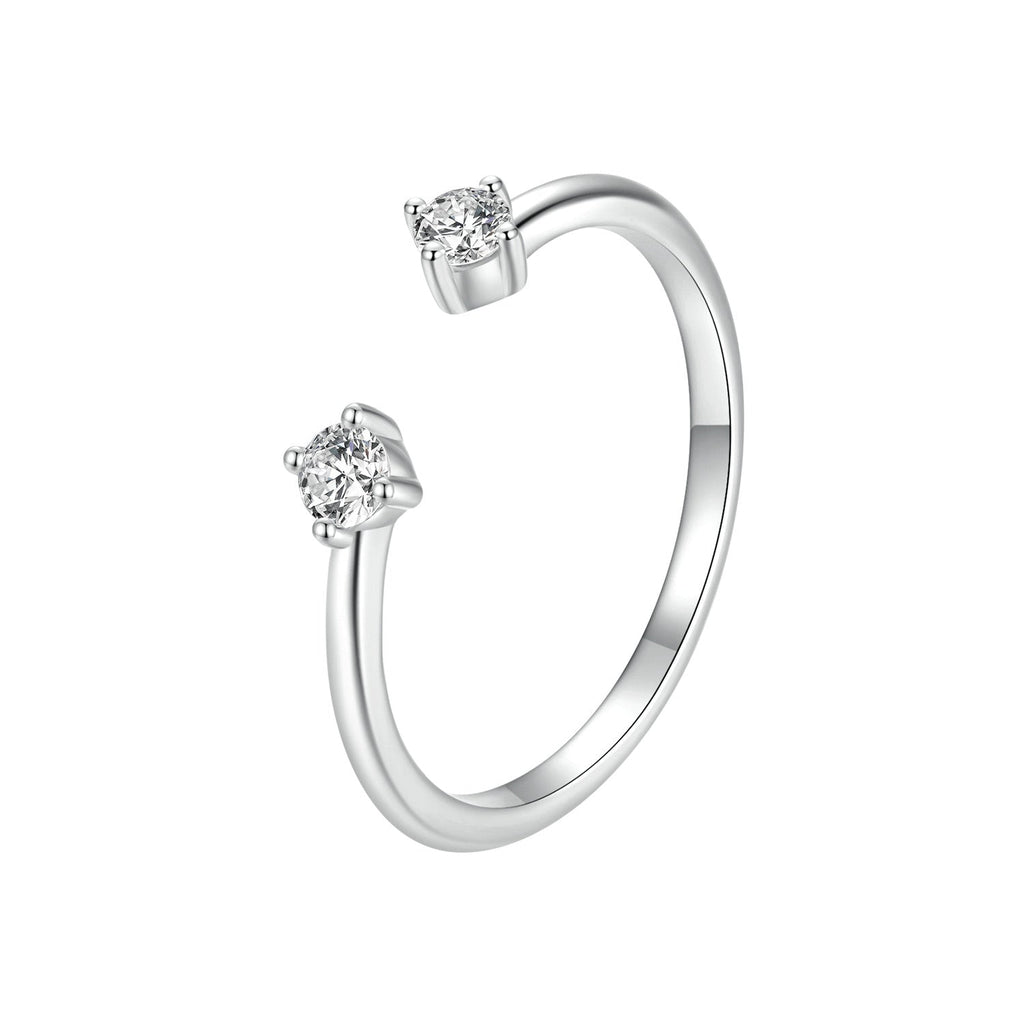 925 Sterling Silver Moissanite Ring Size E for Women