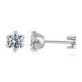 925 Sterling Silver 0.5 Carat Moissanite Earrings for Women