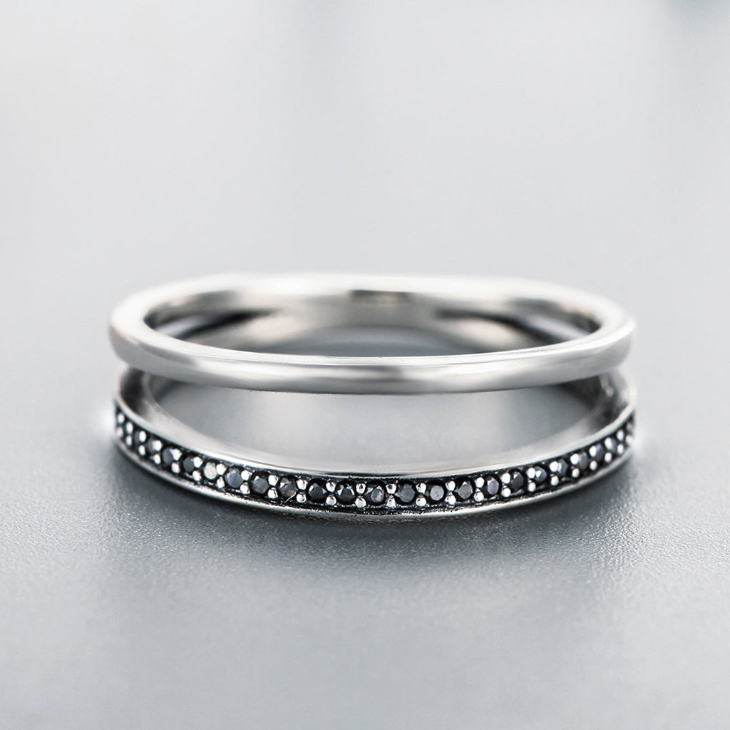 925 Sterling Silver 0.6CM Width Ring Size 6 for Women