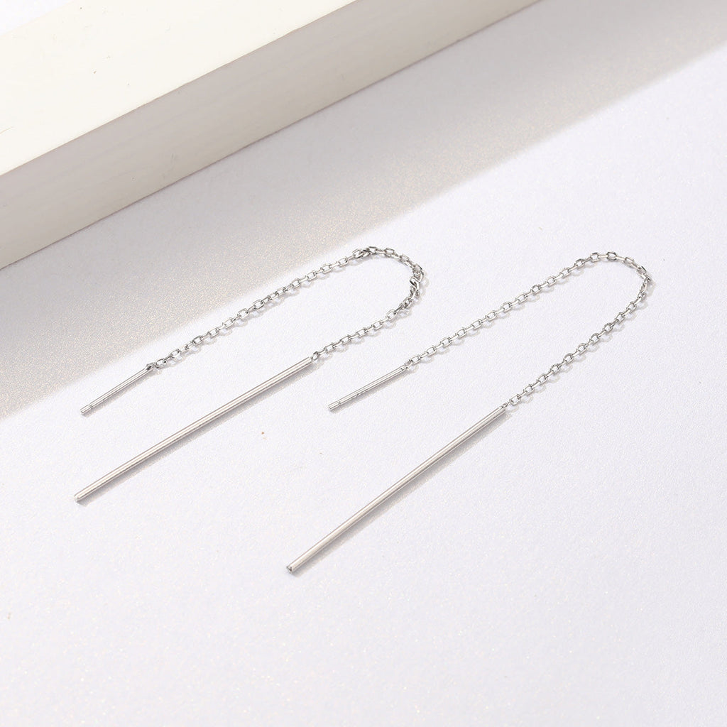 925 Sterling Silver Plated Platinum Earrings