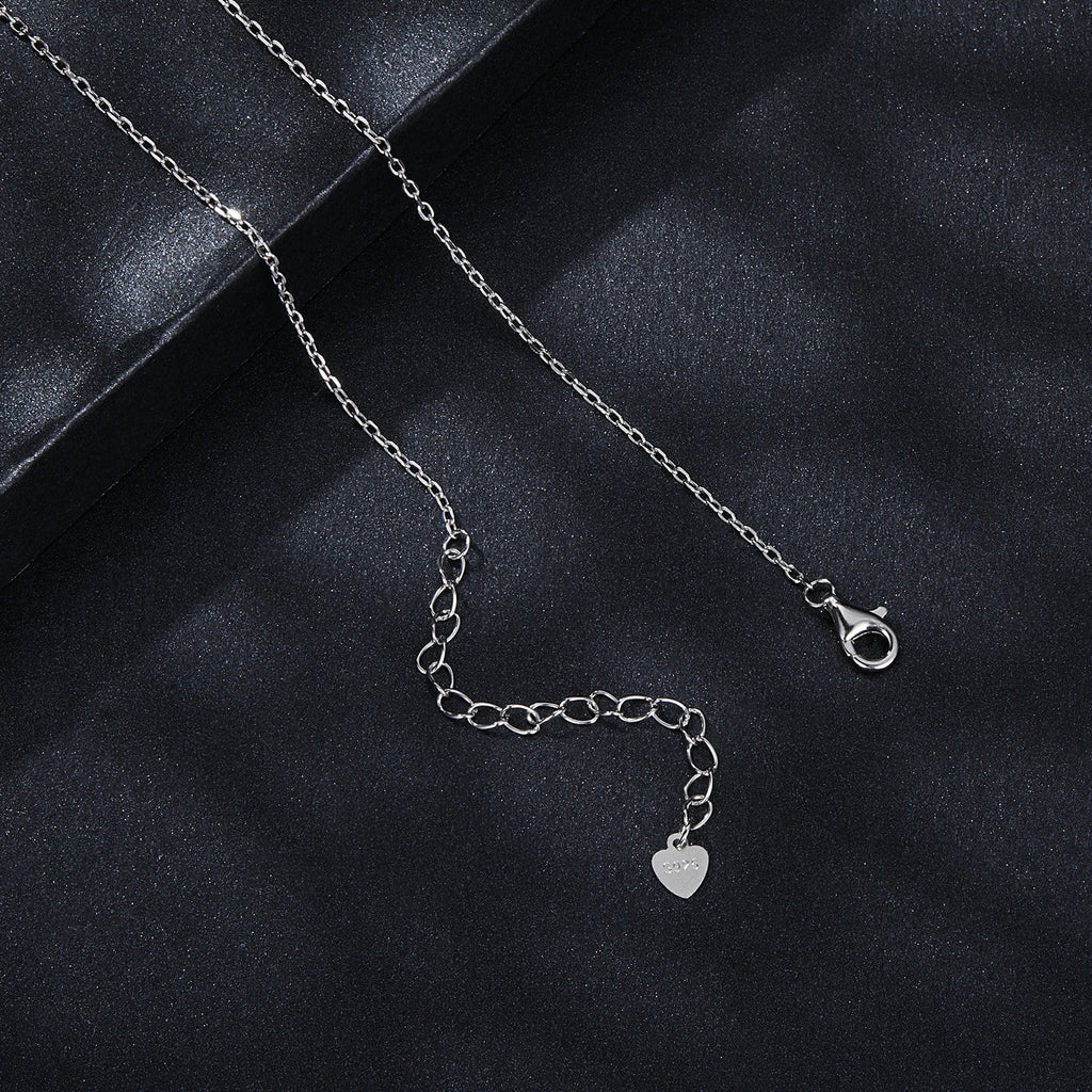 925 Sterling Silver Moissanite 6.5mm Diamond-like Pendant Necklace for Women
