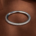 925 Sterling Silver Moissanite 0.005ct 1.4mm Ring Size 6 for Women
