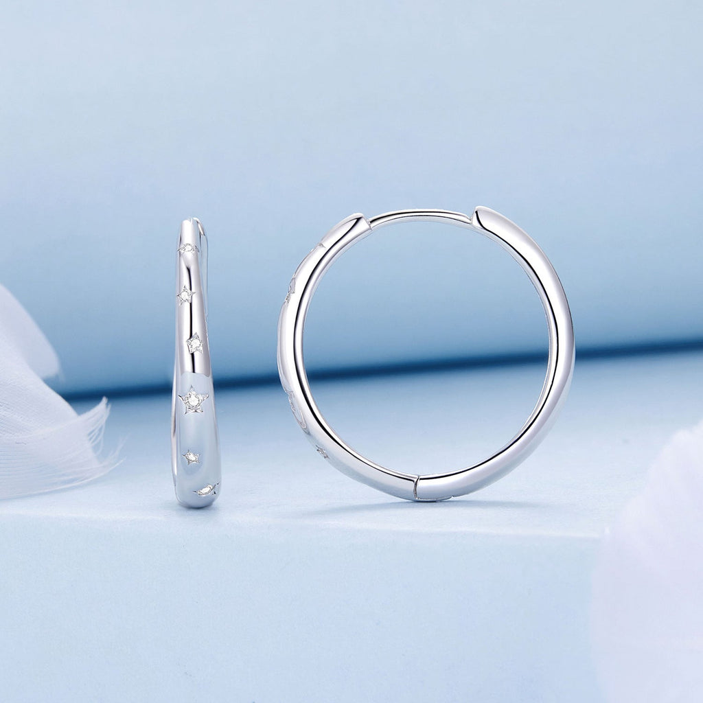 925 Sterling Silver Earrings with Pavé Setting CZ for Women