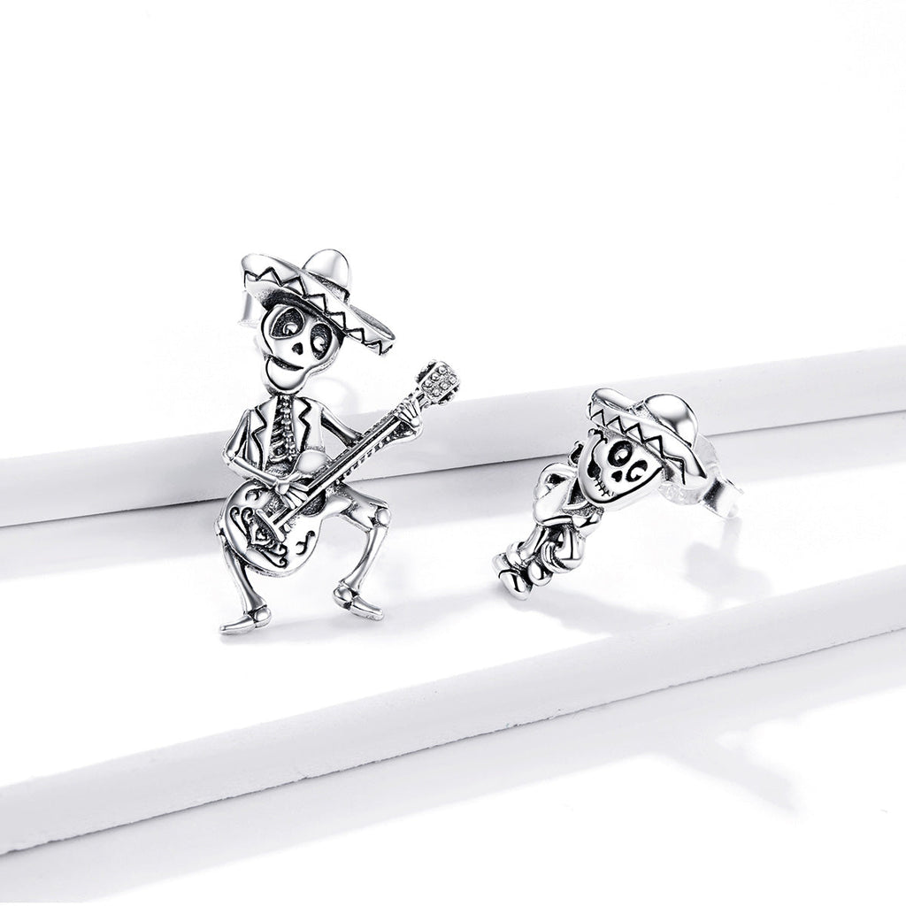 S925 Oxidized Silver Earrings Size 1.5*1cm, 2.4*1.3cm for Women