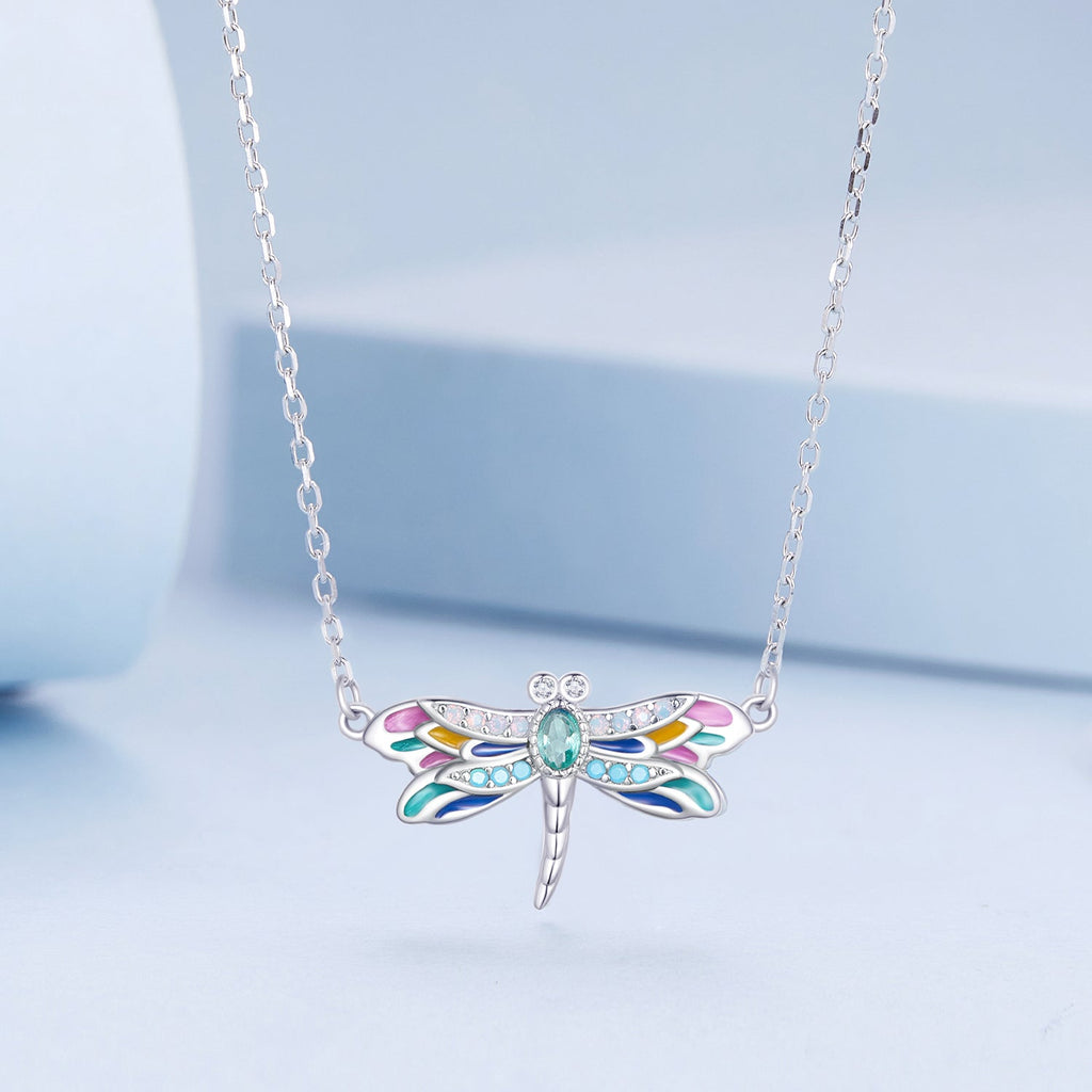 925 Sterling Silver Pendant Necklace with Pavé CZ and Plated Platinum