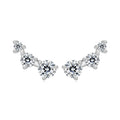 925 Sterling Silver Earrings with Pavé Setting CZ | Size 0.6*1.45cm for Women