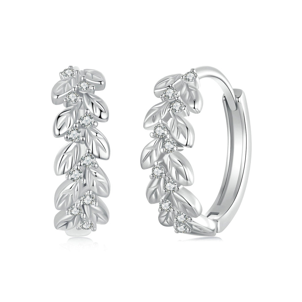 925 Sterling Silver Earrings with Pavé Setting CZ