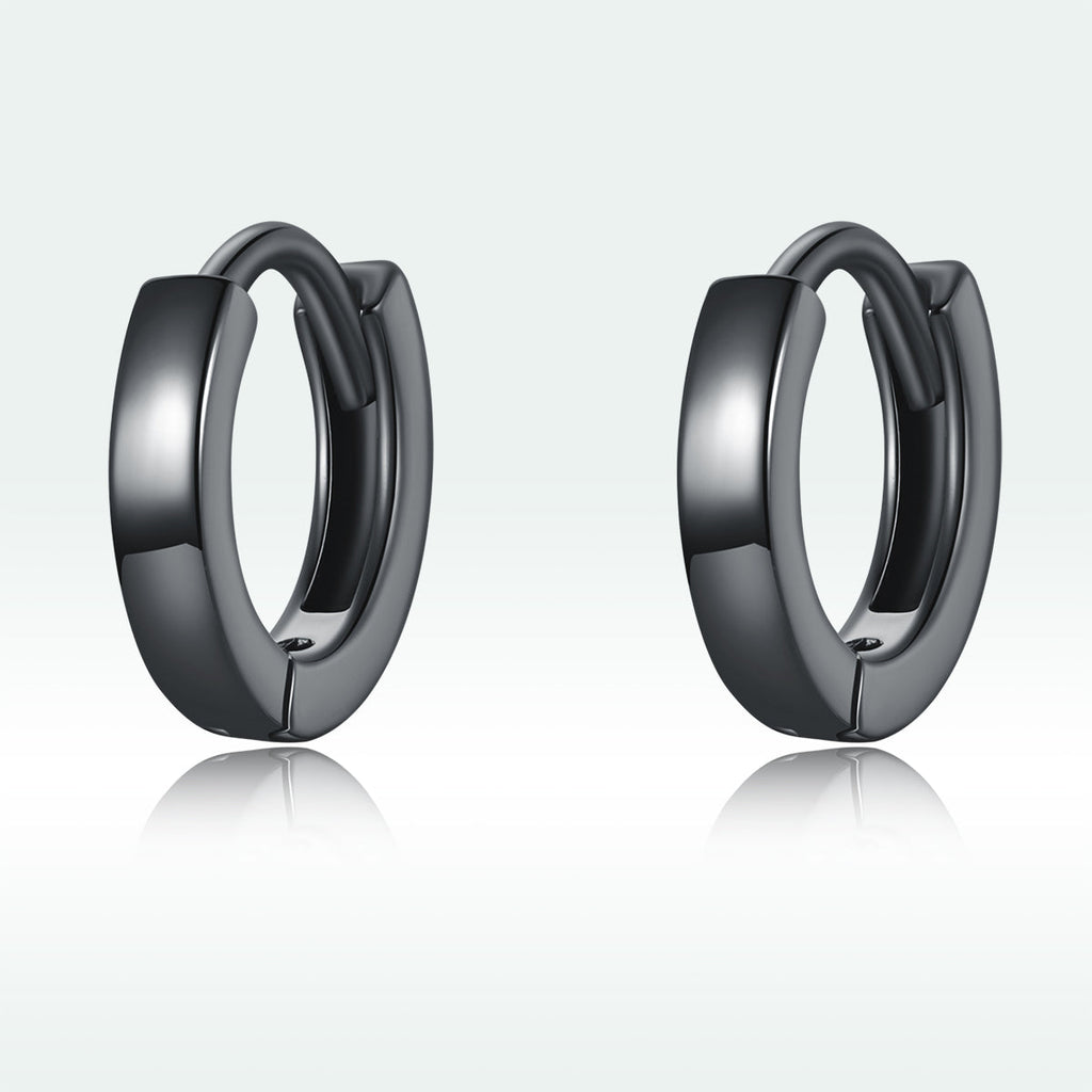 925 Sterling Silver & Plated Black Gold Earrings