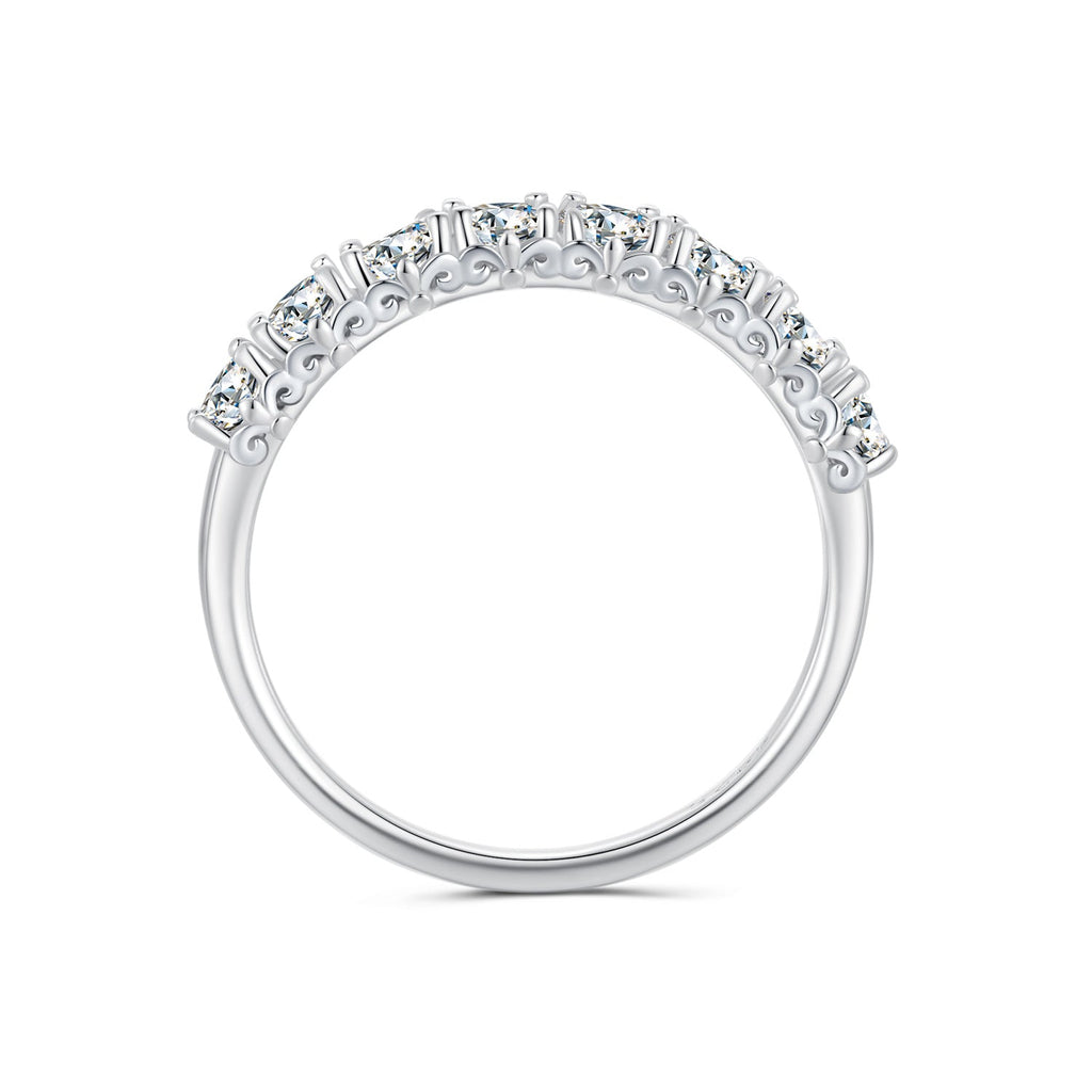 925 Sterling Silver Plated Moissanite Ring Size 5 for Women