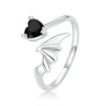 925 Sterling Silver Oxidized Pavé Setting CZ Ring