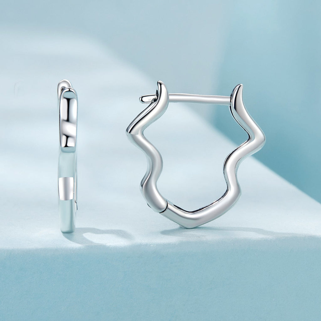 925 Sterling Silver & Oxidized Silver Earrings for Women